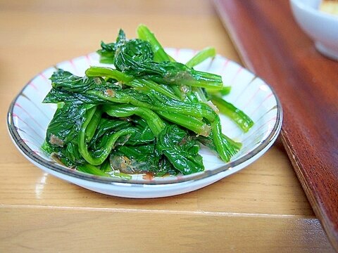 ほうれん草の鰹節醤油和え